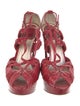 Christian Dior Snakeskin Slingback Sandals