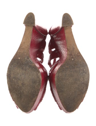 Christian Dior Snakeskin Slingback Sandals