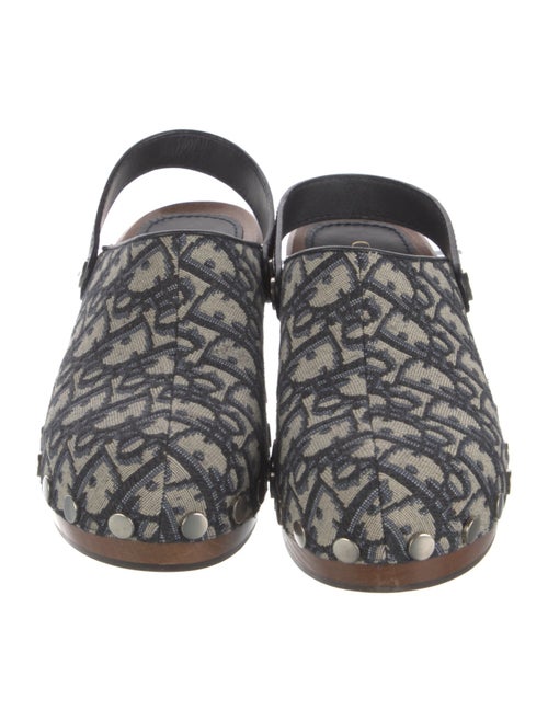 Christian Dior Oblique Jacquard Canvas Slingback Flats