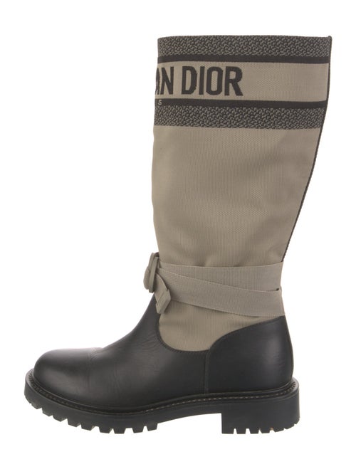 Christian Dior Canvas Moto Boots