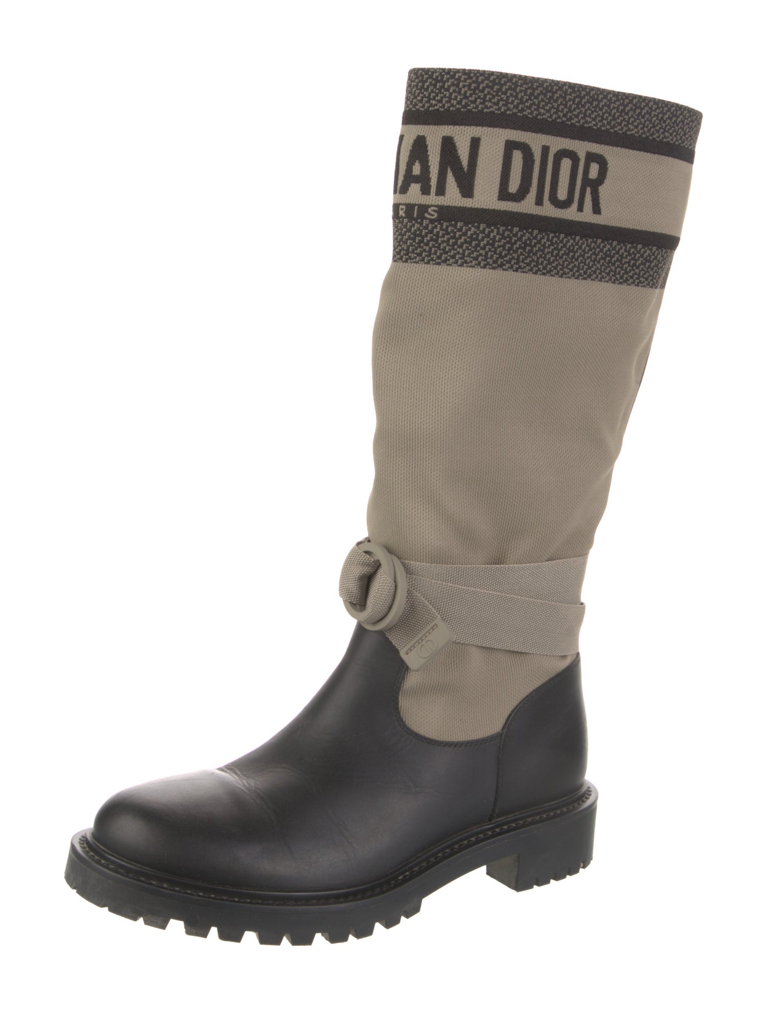 Christian Dior Canvas Moto Boots