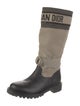 Christian Dior Canvas Moto Boots