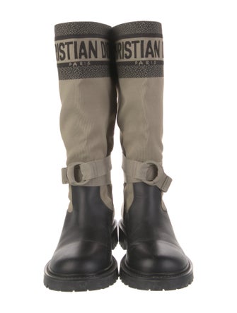 Christian Dior Canvas Moto Boots