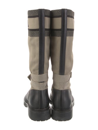 Christian Dior Canvas Moto Boots
