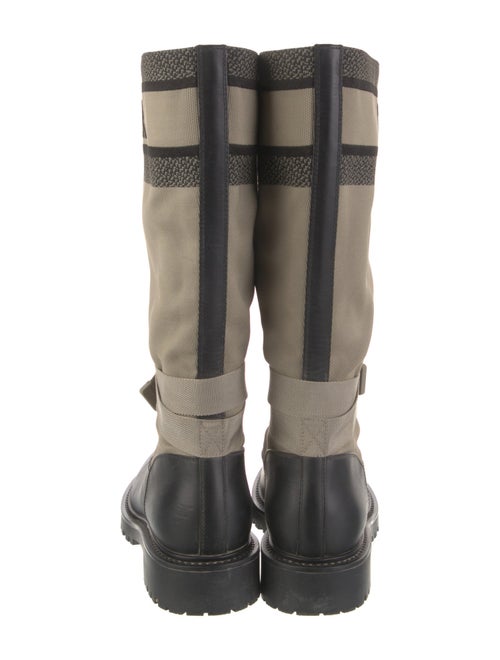 Christian Dior Canvas Moto Boots