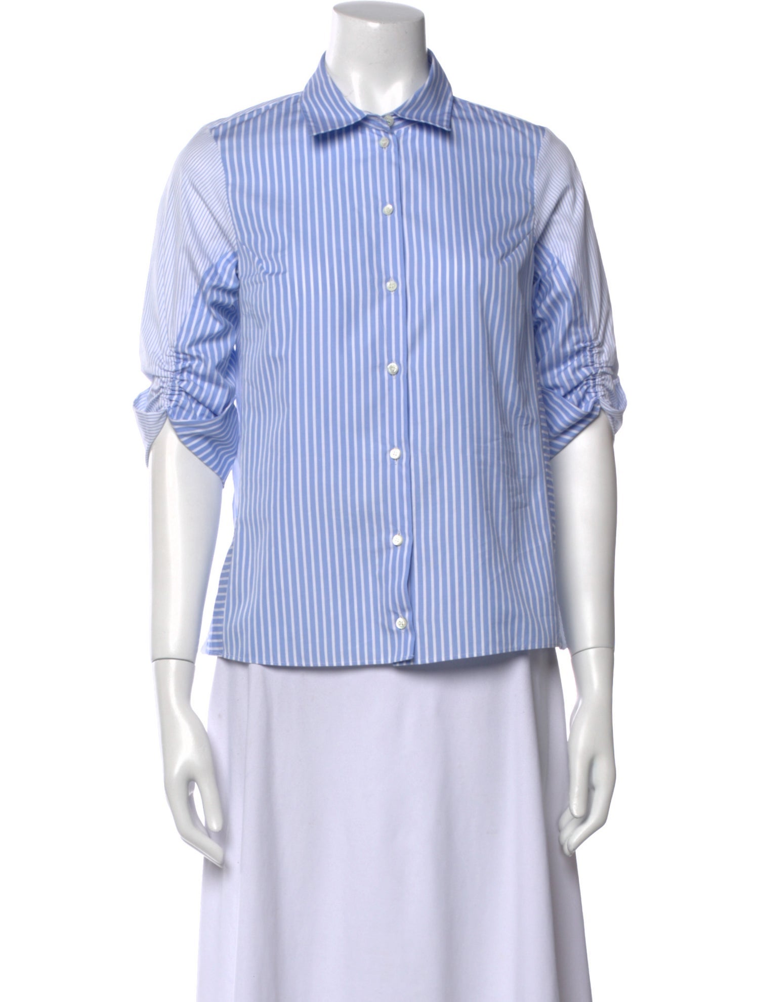 Christian Dior 2017 Striped Button-Up Top