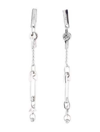 Christian Dior John Galliano Safety Pin & Keys Drop Earrings