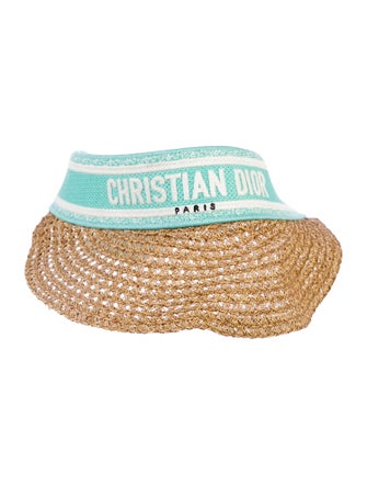 Christian Dior Straw Visor
