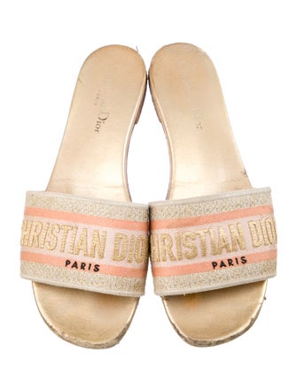 Christian Dior Dway Canvas Slides