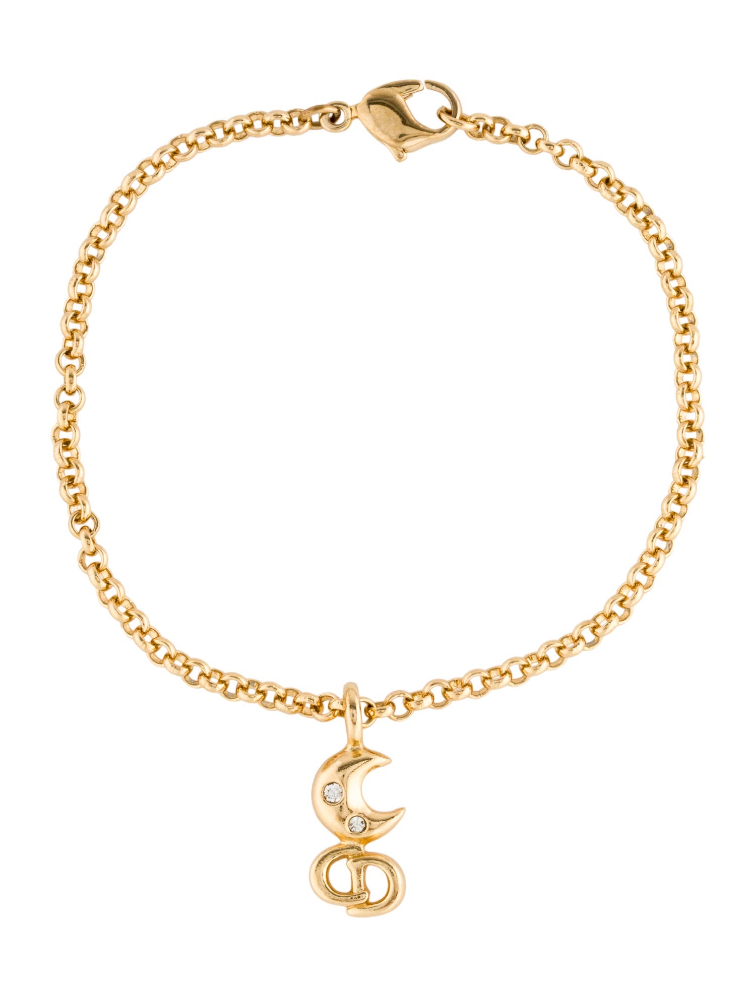 Christian Dior Vintage Charm Link Bracelet