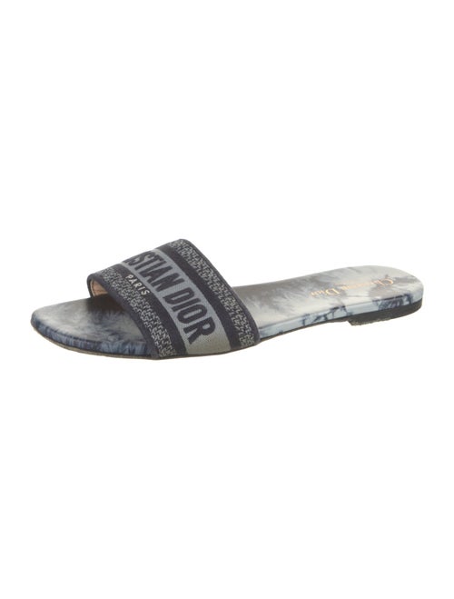 Christian Dior Canvas Printed Slides