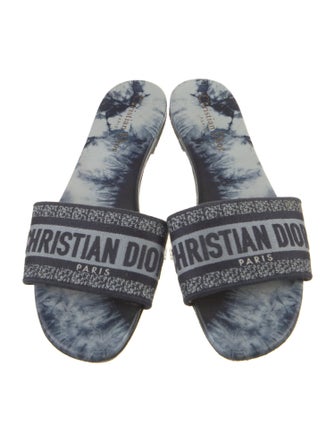 Christian Dior Canvas Printed Slides