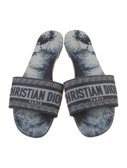 Christian Dior Canvas Printed Slides
