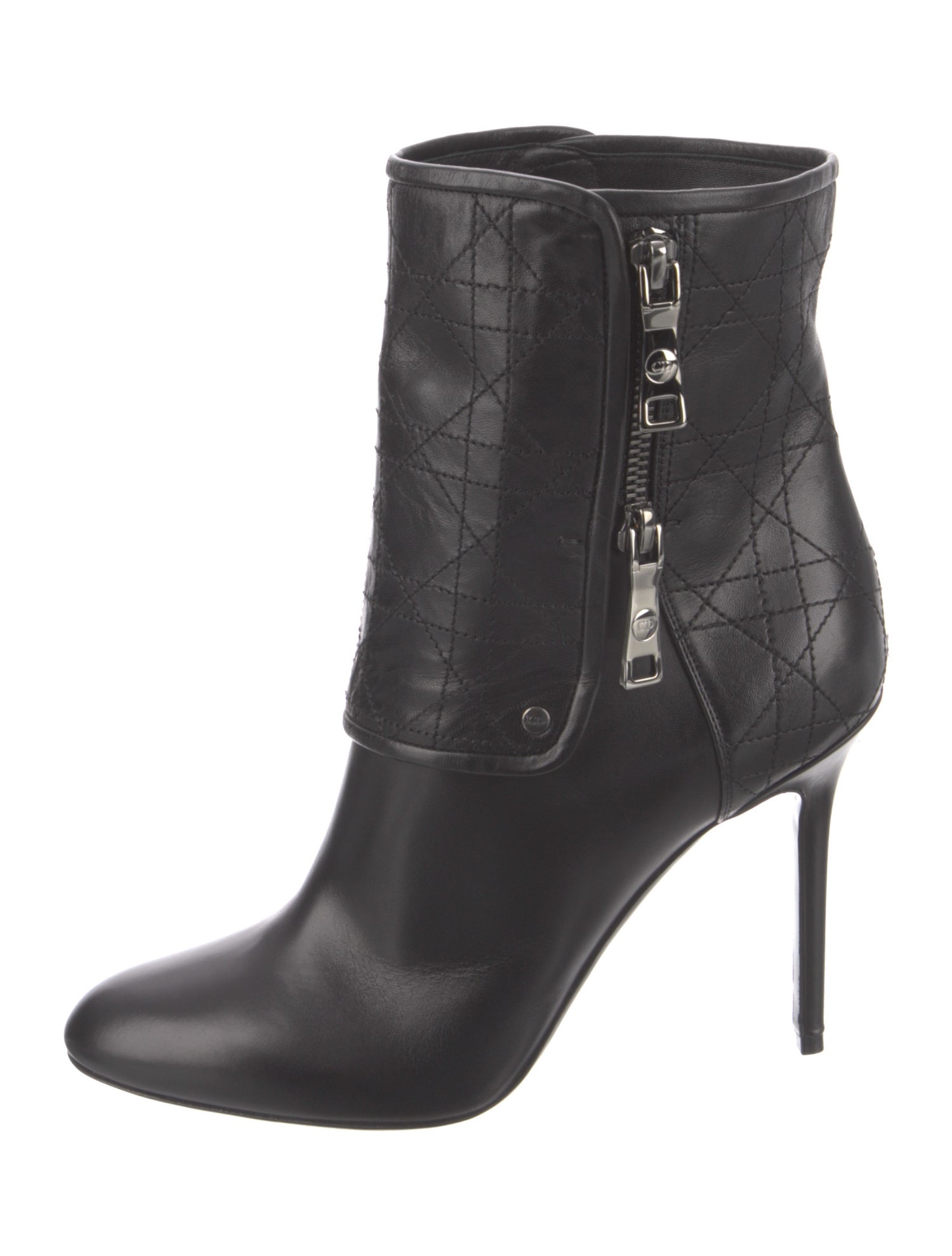 Christian Dior Cannage Pattern Leather Boots