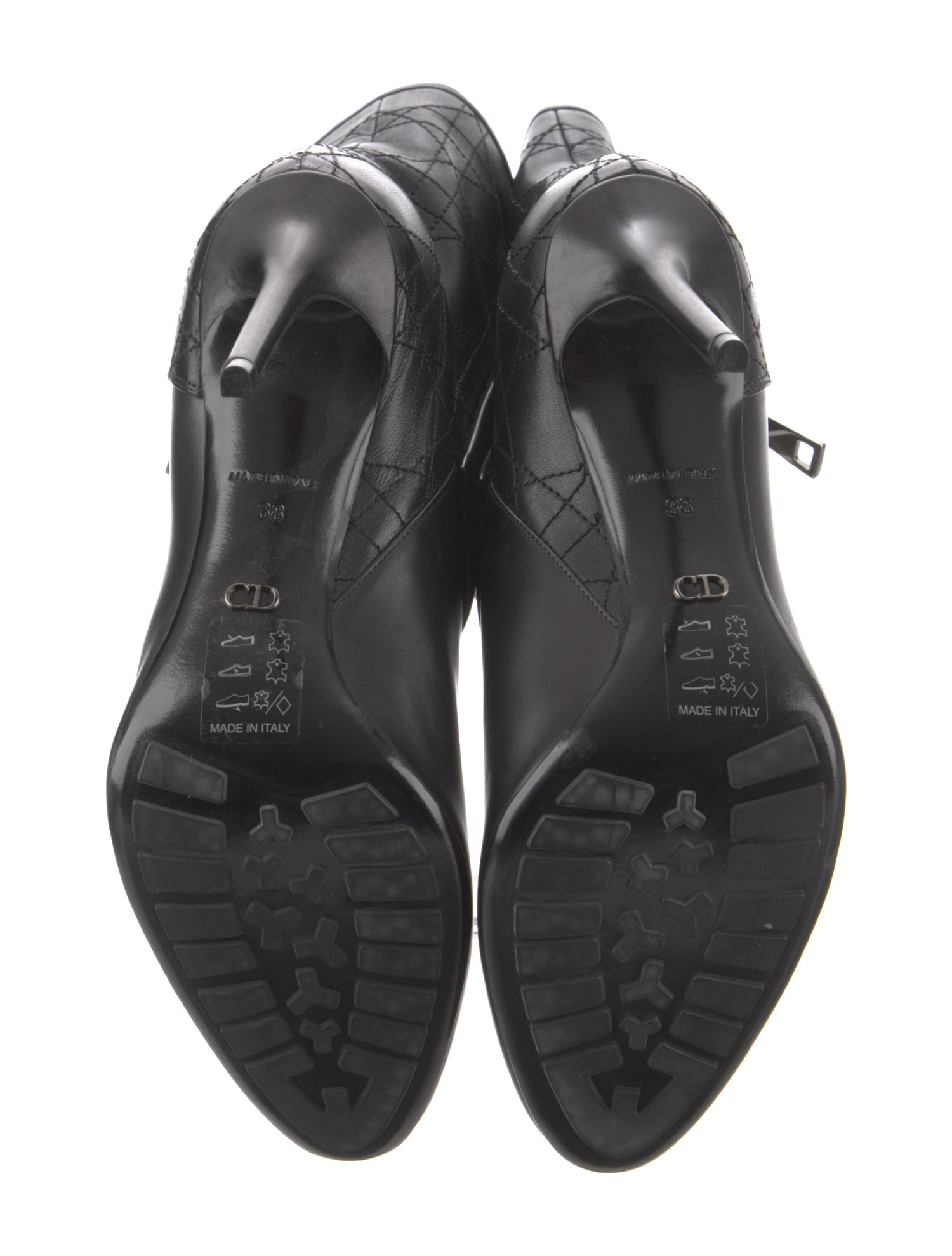 Christian Dior Cannage Pattern Leather Boots