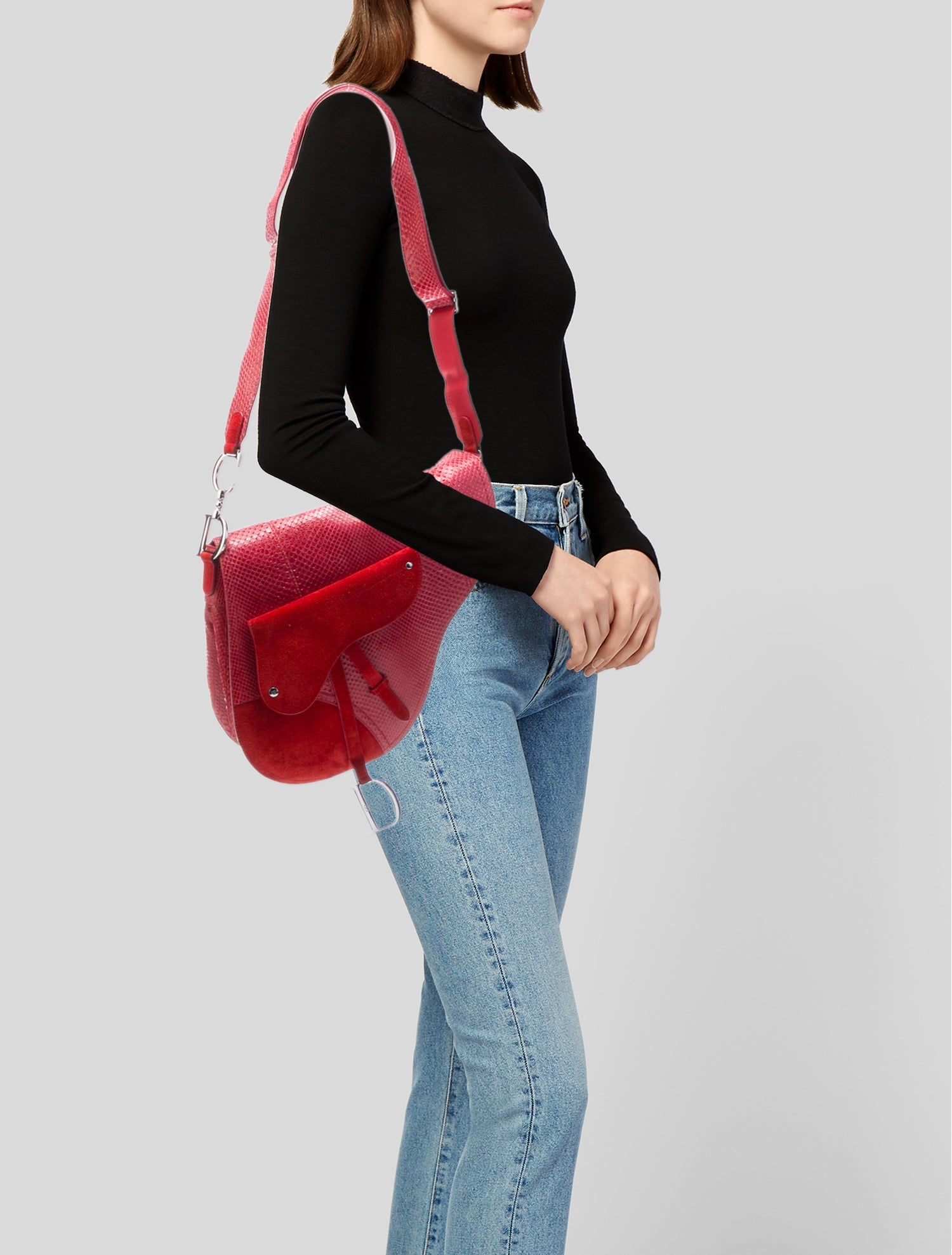 Christian Dior Snakeskin Baudrier Mini