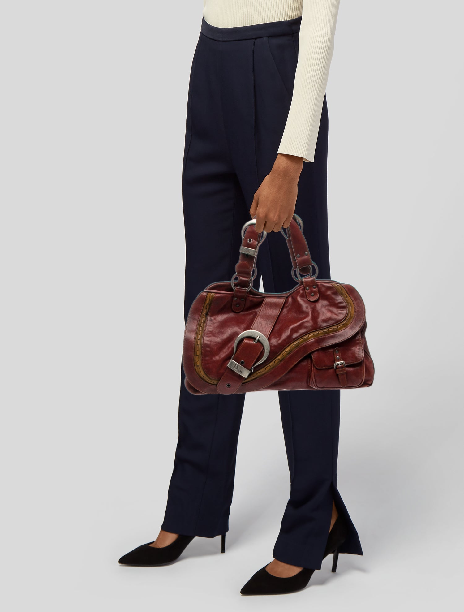 Christian Dior Leather Gaucho Saddle