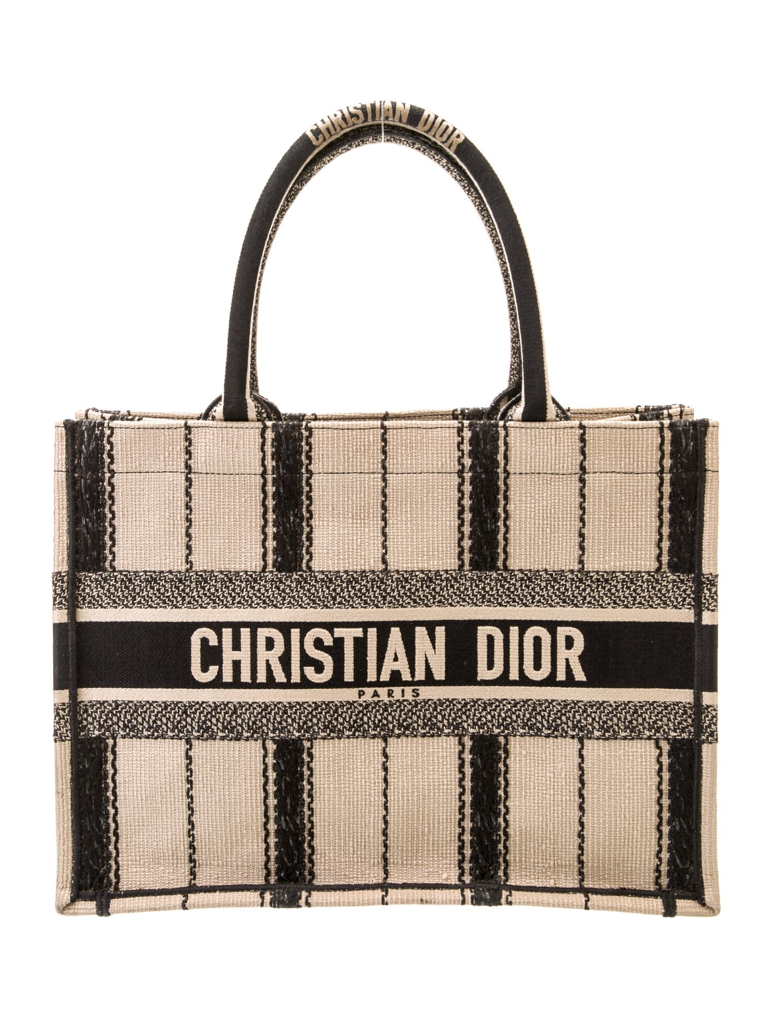 Christian Dior Straw Top Handle Bag Medium