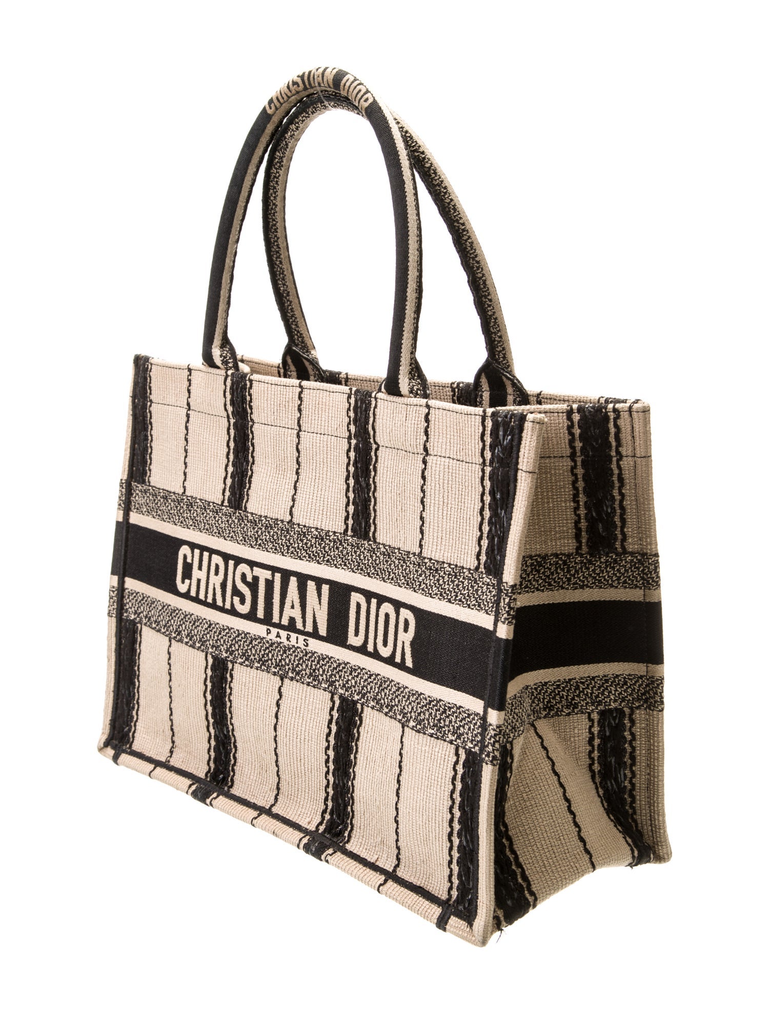 Christian Dior Straw Top Handle Bag Medium