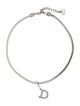 Christian Dior Crystal D Pendant Necklace