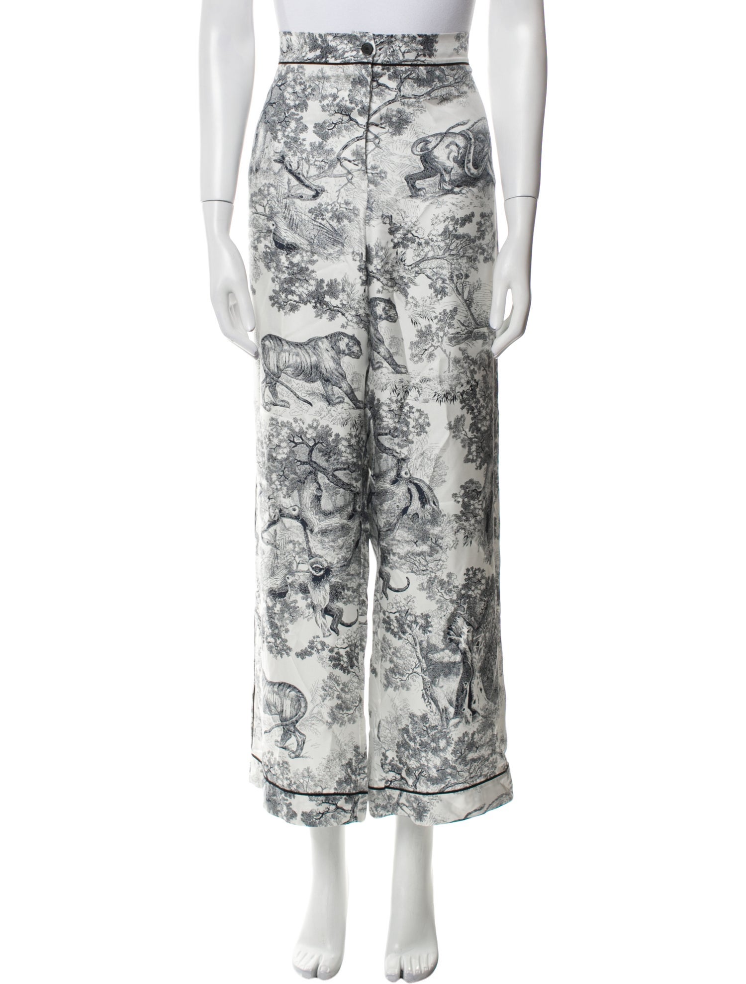 Christian Dior Silk Wide Leg Pants