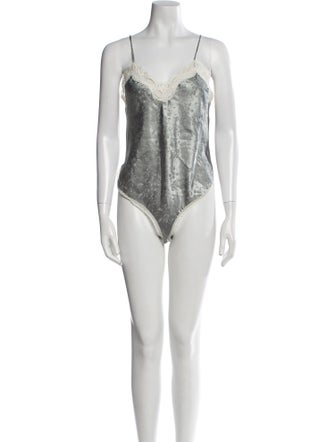 Christian Dior Vintage Lace Trim Embellishment Pajamas