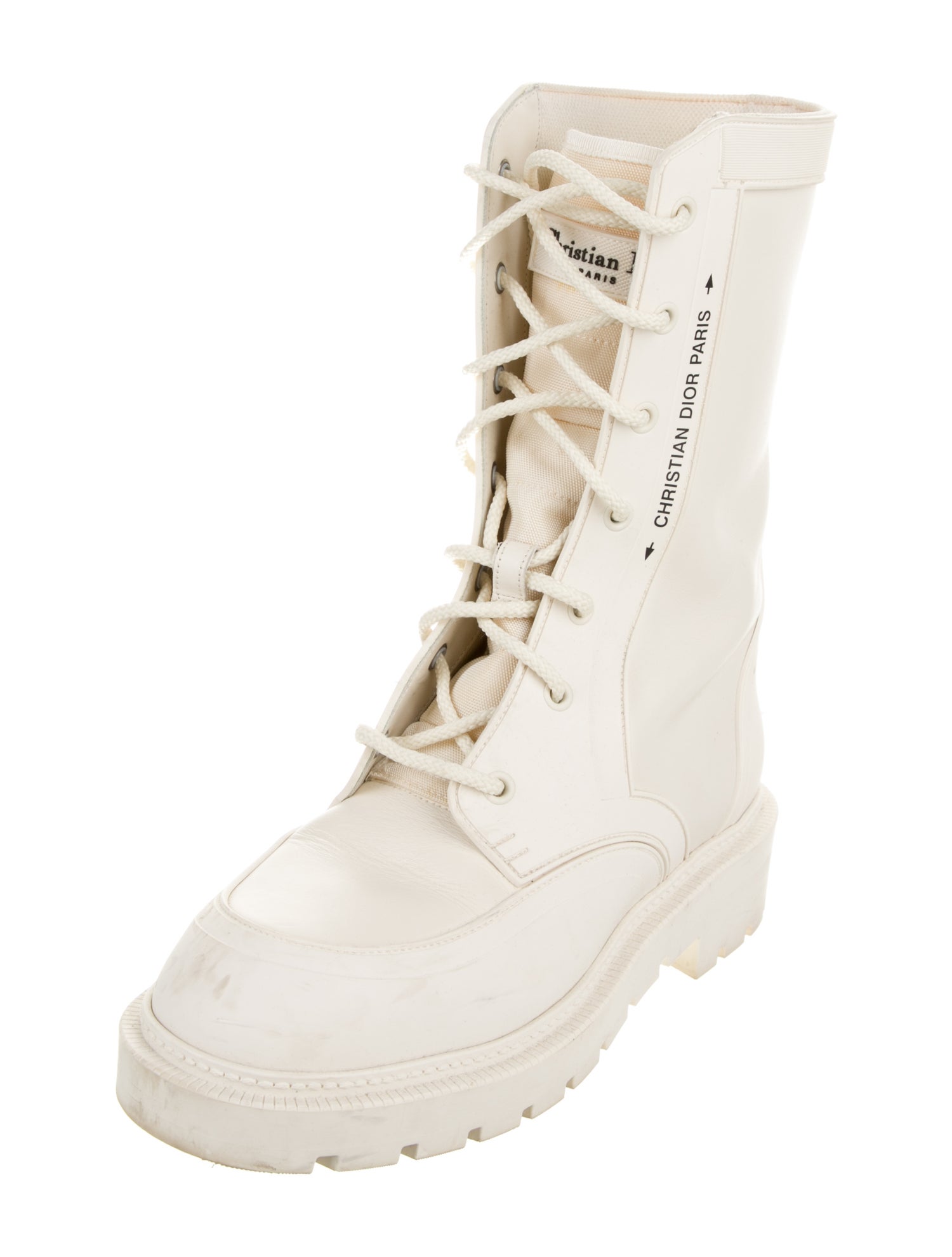 Christian Dior Leather Combat Boots