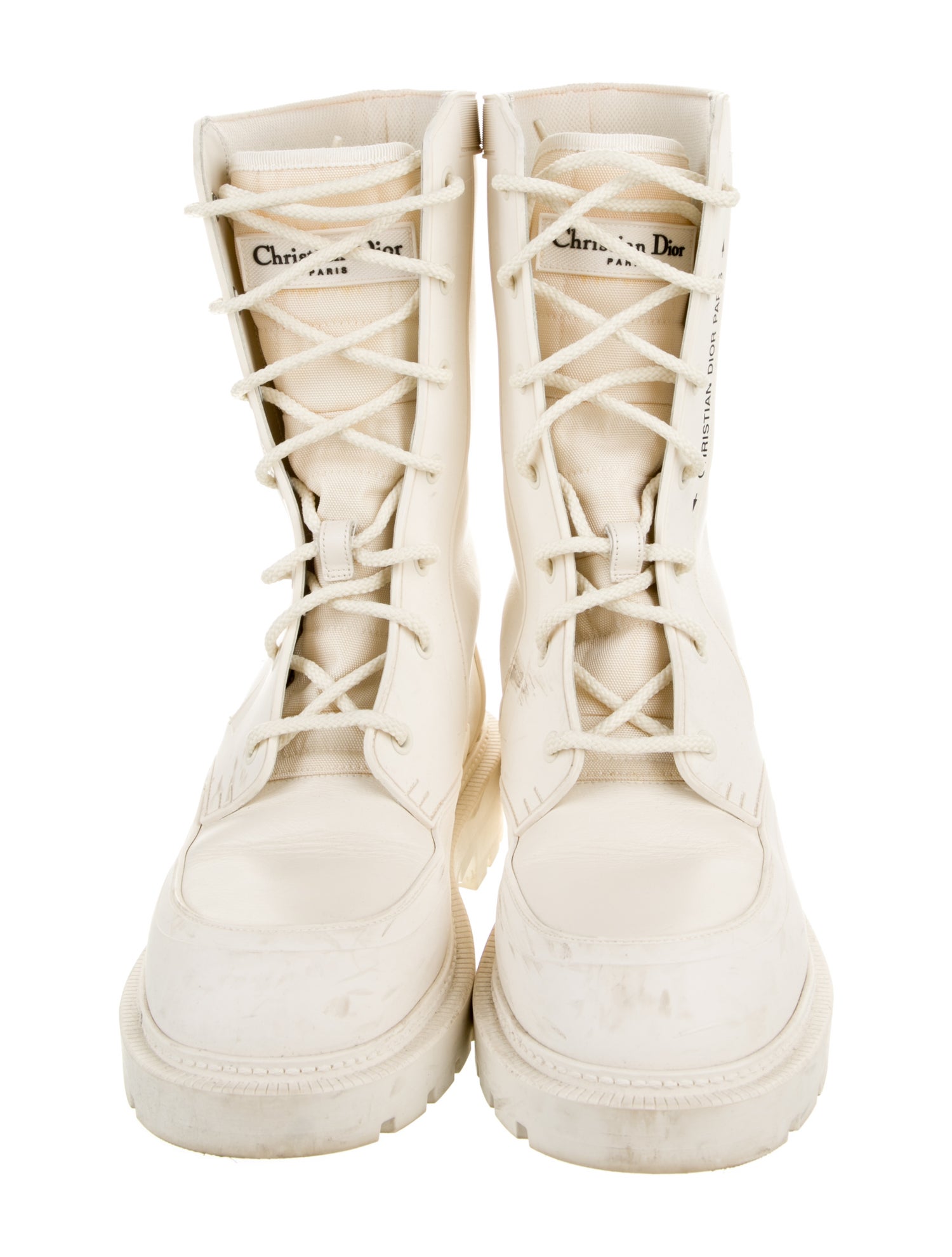 Christian Dior Leather Combat Boots