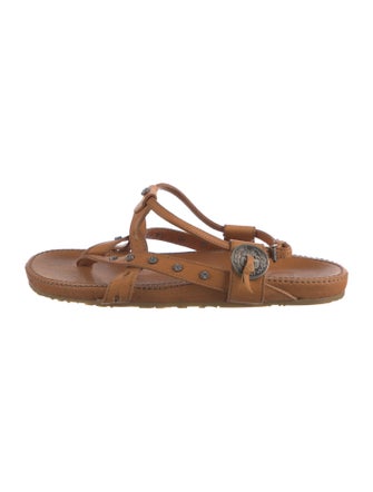 Christian Dior Leather Lasercut Accents Slides