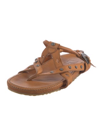 Christian Dior Leather Lasercut Accents Slides