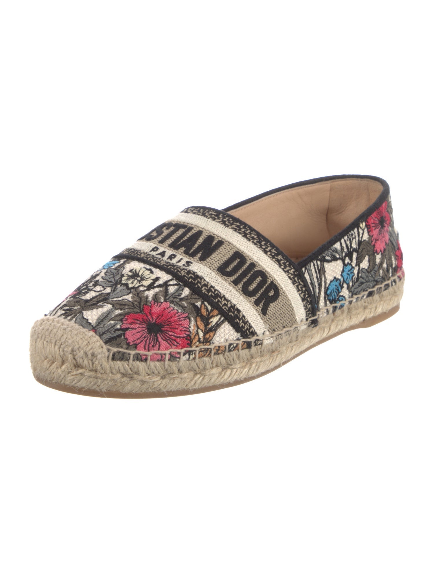Christian Dior Canvas Floral Print Espadrilles
