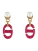 Christian Dior Faux Pearl & Resin Tribales Earrings