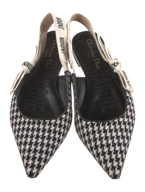 Christian Dior Printed Bow Accents Slingback Flats