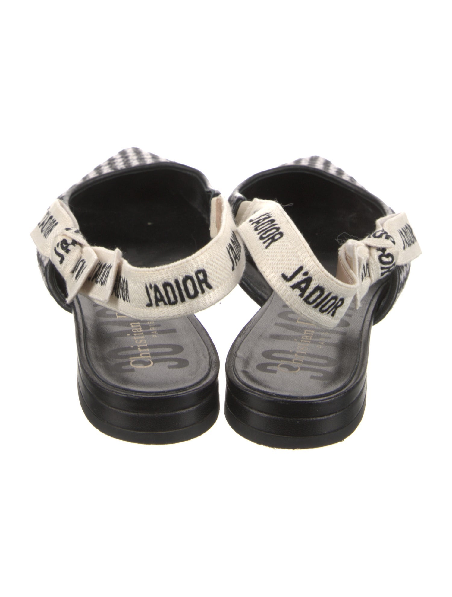 Christian Dior Printed Bow Accents Slingback Flats