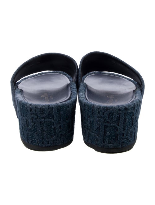 Christian Dior Oblique Jacquard Denim Slides