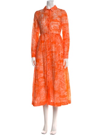 Christian Dior Paisley Print Knee-Length Dress