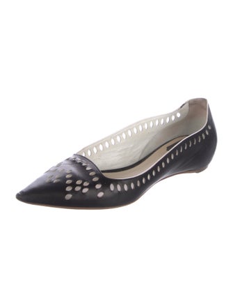 Christian Dior Leather Lasercut Accents Flats