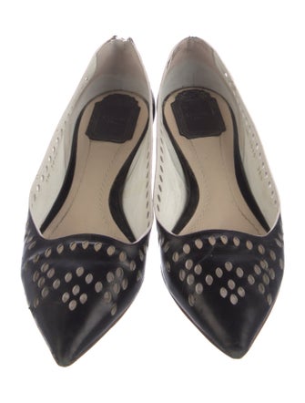 Christian Dior Leather Lasercut Accents Flats