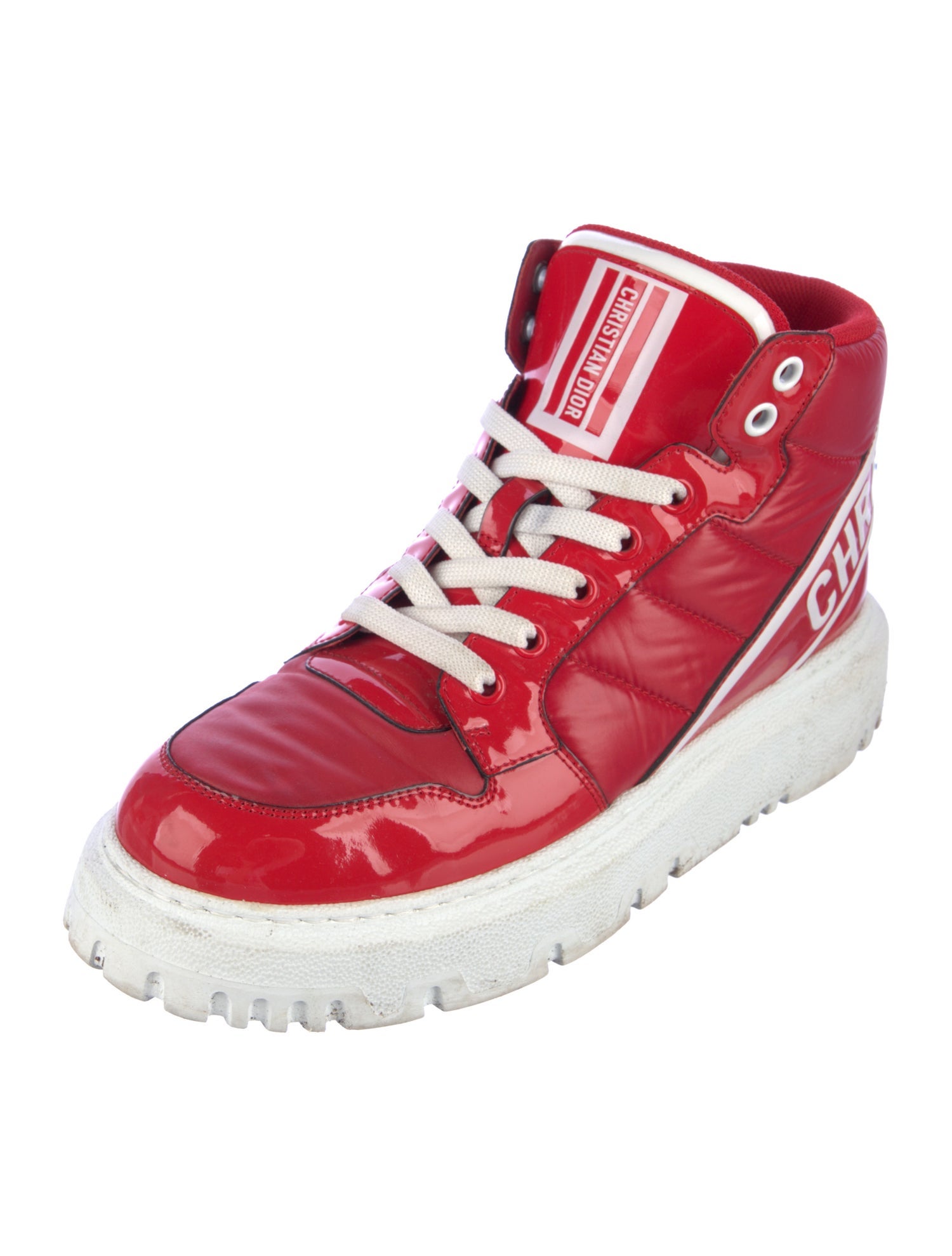 Christian Dior D-Player 'Quilted Nylon - Red' Sneakers