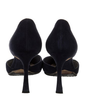 Christian Dior Suede D'Orsay Pumps