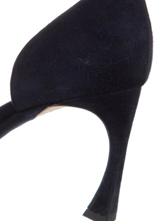 Christian Dior Suede D'Orsay Pumps