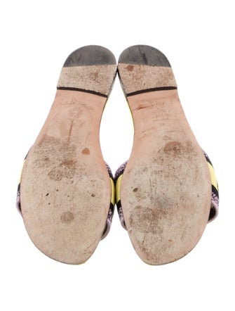 Christian Dior Canvas Printed Slides