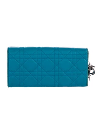 Christian Dior Cannage Pattern Leather Continental Wallet