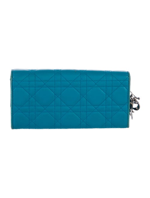 Christian Dior Cannage Pattern Leather Continental Wallet