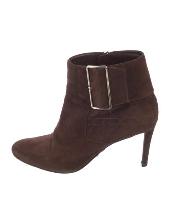 Christian Dior Cannage Pattern Suede Boots