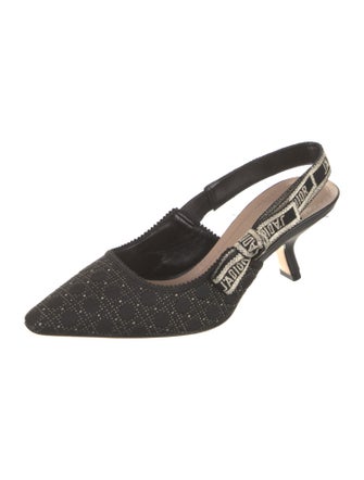 Christian Dior J'Adior Microcannage Neoprene Slingback Pumps