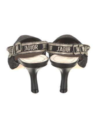 Christian Dior J'Adior Microcannage Neoprene Slingback Pumps