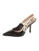 Christian Dior Patent Leather Printed Slingback Pumps