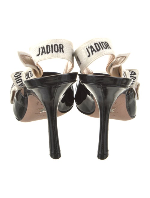 Christian Dior Patent Leather Printed Slingback Pumps
