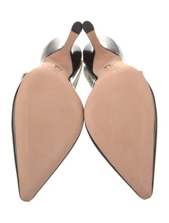 Christian Dior Patent Leather Printed Slingback Pumps